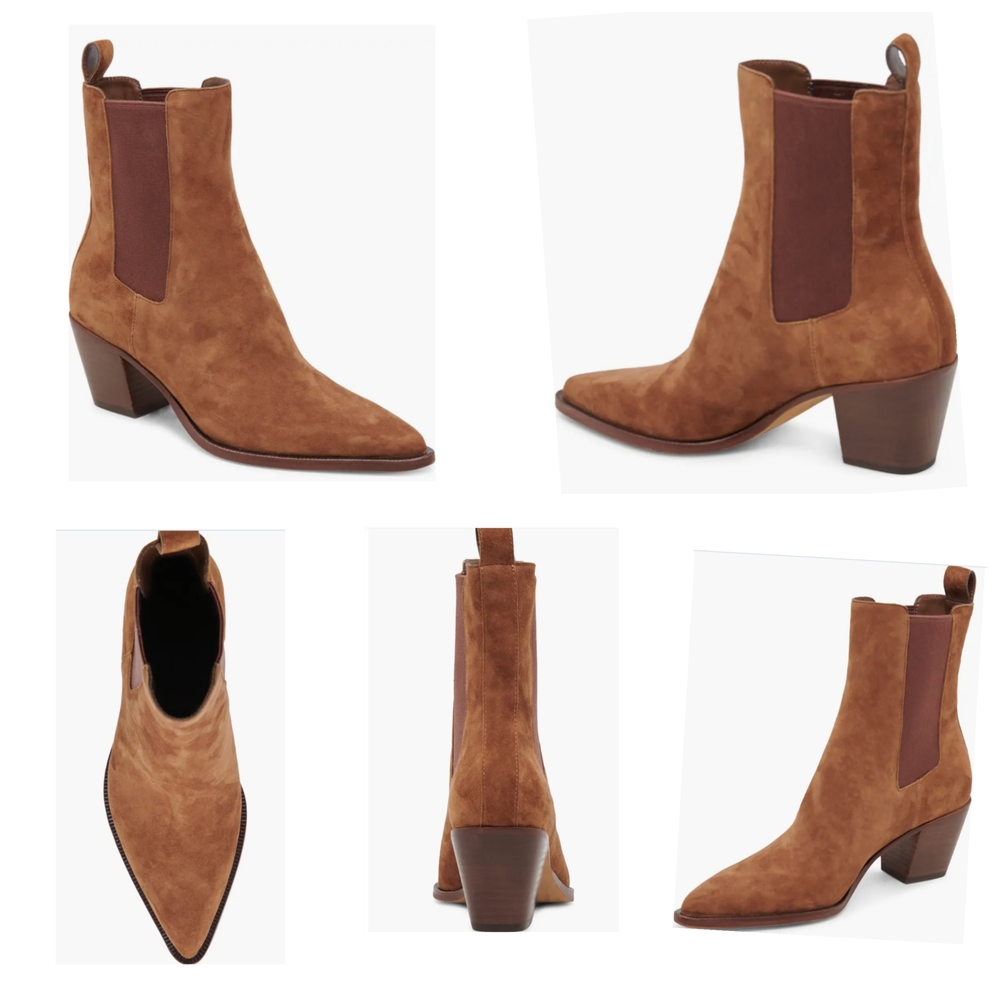 Dolce Vita Brown Suede Ankle Booties with Western Flair